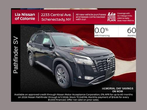 Super Black 2026 Nissan Pathfinder SV