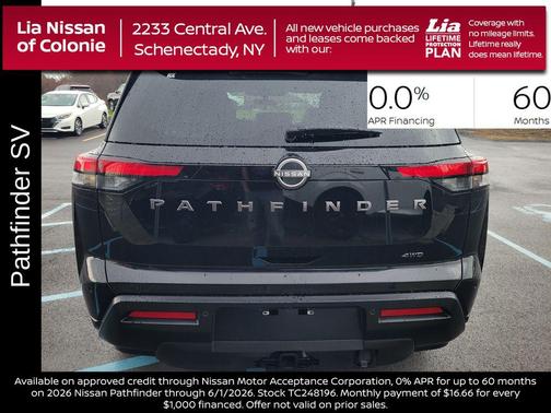Super Black 2026 Nissan Pathfinder SV