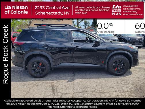 Super Black 2026 Nissan Rogue Rock Creek