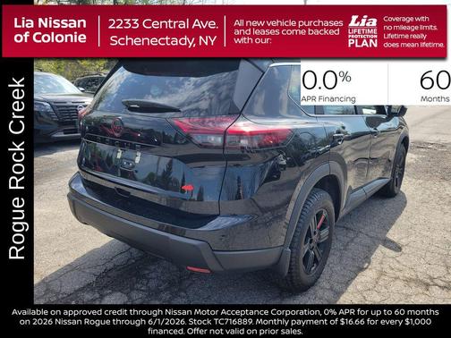 Super Black 2026 Nissan Rogue Rock Creek
