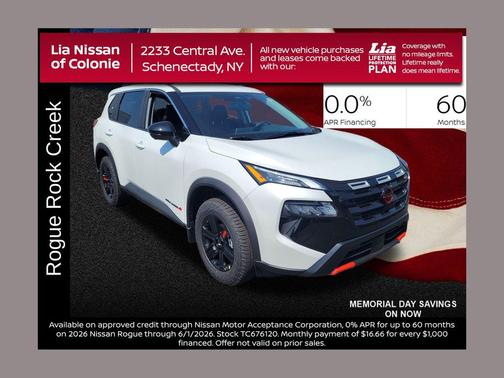Everest White Pearl Tricoat 2026 Nissan Rogue Rock Creek