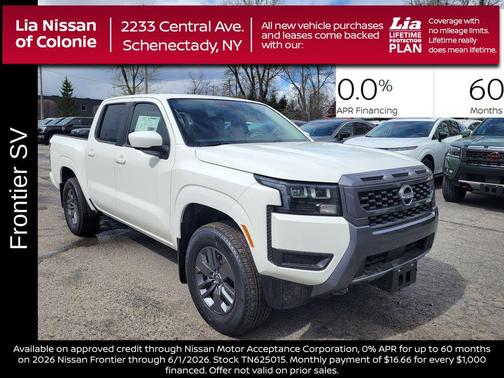 Glacier White 2026 Nissan Frontier SV