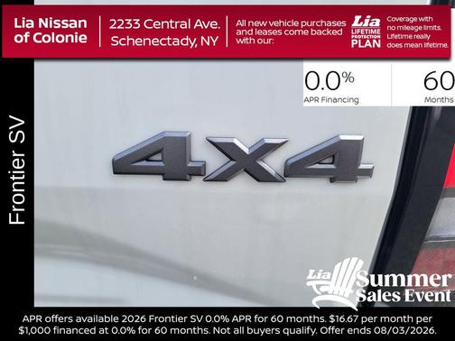 Glacier White 2026 Nissan Frontier SV