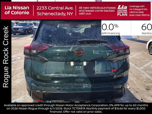 Obsidian Green 2026 Nissan Rogue Rock Creek