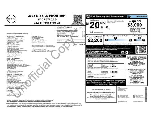 Tactical Green Metallic 2023 Nissan Frontier SV