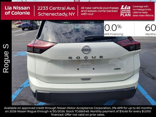 Glacier White 2026 Nissan Rogue S