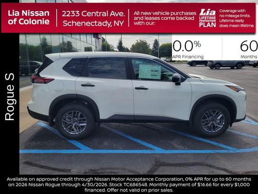 Glacier White 2026 Nissan Rogue S