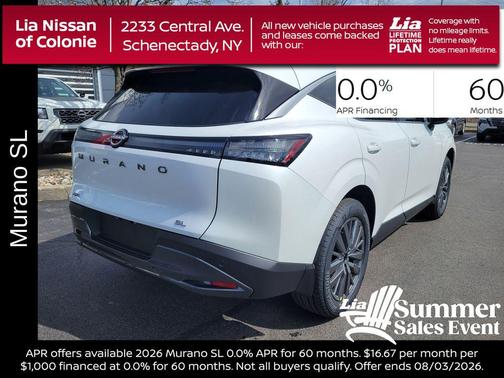 Everest White Pearl Tricoat 2026 Nissan Murano SL