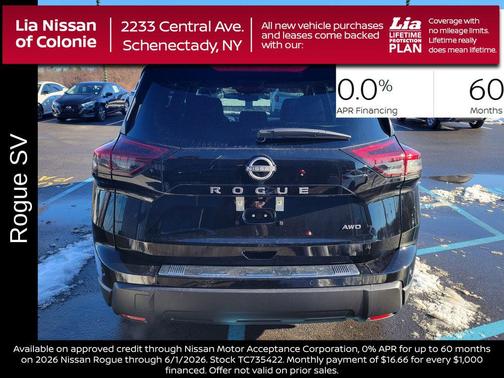 Super Black 2026 Nissan Rogue SV