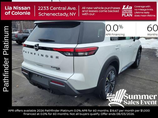 Everest White Pearl Tricoat 2026 Nissan Pathfinder Platinum