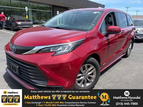 Ruby Flare Pearl 2021 Toyota Sienna LE