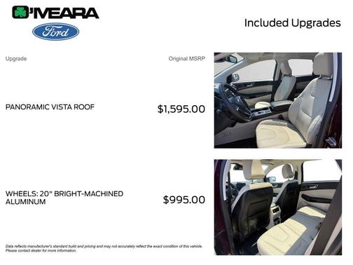 Burgundy 2023 Ford Edge Titanium