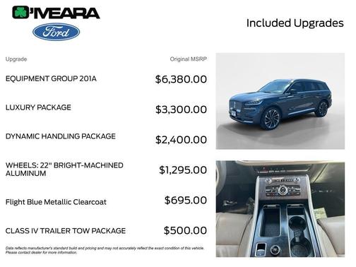 Blue Metallic 2022 Lincoln Aviator Reserve AWD