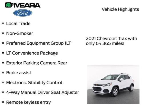 Summit White 2021 Chevrolet Trax LT