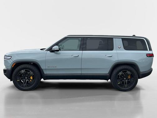 Glacier White 2023 Rivian R1S Adventure Quad Motor Large Pack