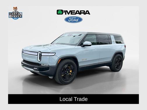 Glacier White 2023 Rivian R1S Adventure Quad Motor Large Pack