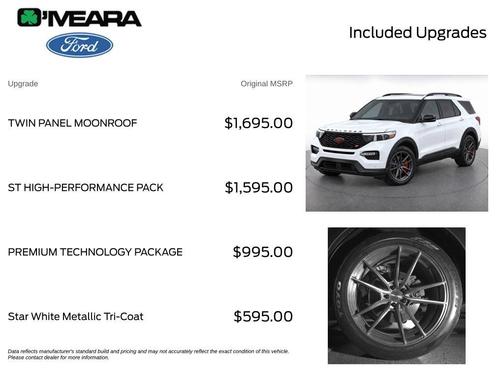 Star White 2020 Ford Explorer ST