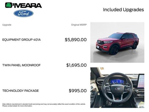 Rapid Red Metallic Tinted Clearcoat 2024 Ford Explorer ST