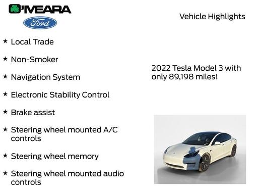 Pearl White Multi 2022 Tesla Model 3 Long Range