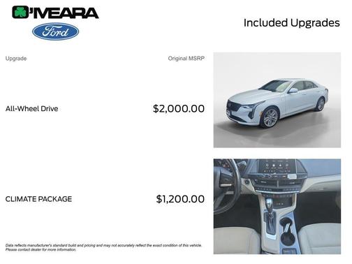 Summit White 2023 Cadillac CT4 Premium Luxury