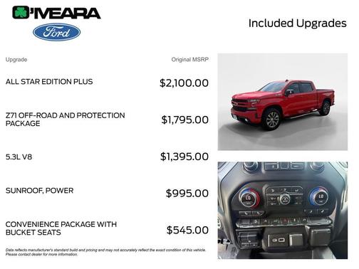 Red 2021 Chevrolet Silverado 1500 RST