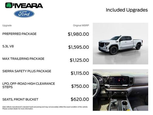 Summit White 2024 GMC Sierra 1500 Elevation