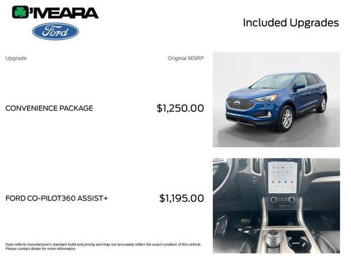 Atlas Blue Metallic 2023 Ford Edge SEL