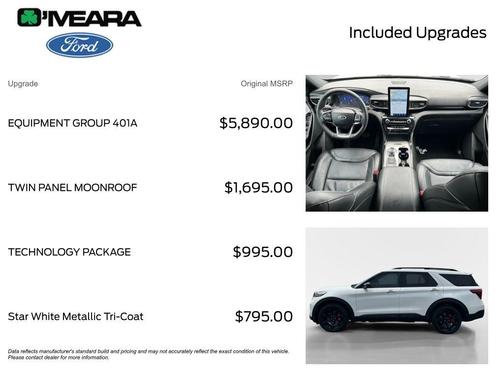 Oxford White 2024 Ford Explorer ST