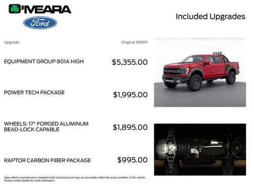 Vermillion Red 2021 Ford F-150 Raptor