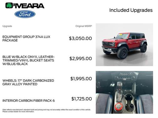 Hot Pepper Red Metallic Tinted Clearcoat 2023 Ford Bronco Raptor