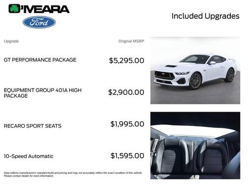 Oxford White 2024 Ford Mustang GT Premium
