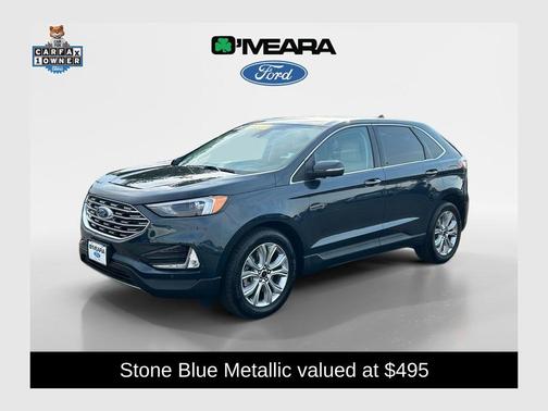 Blue Metallic 2023 Ford Edge Titanium