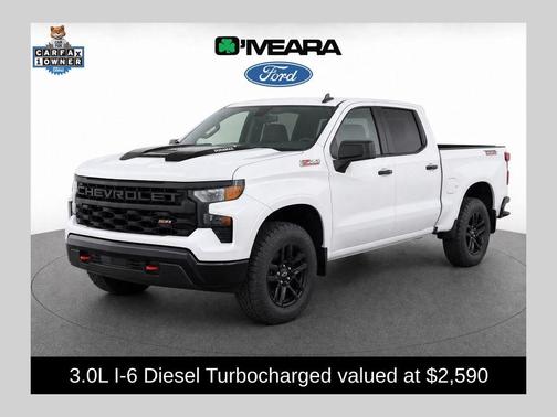 Summit White 2023 Chevrolet Silverado 1500 Custom Trail Boss