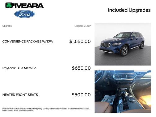 Tanzanite Blue II Metallic 2023 BMW X3 xDrive30i