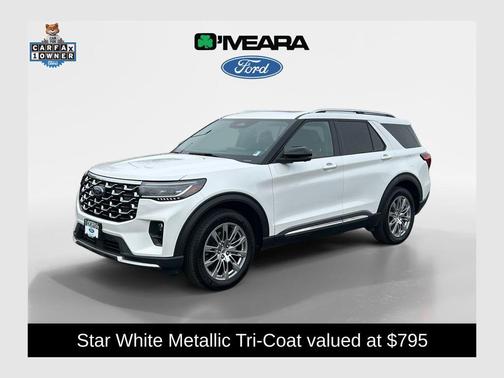 Star White 2025 Ford Explorer Platinum
