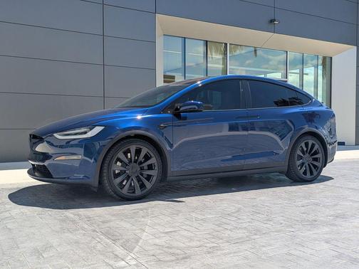 Deep Blue Metallic 2022 Tesla Model X Plaid Tri Motor All-Wheel Drive