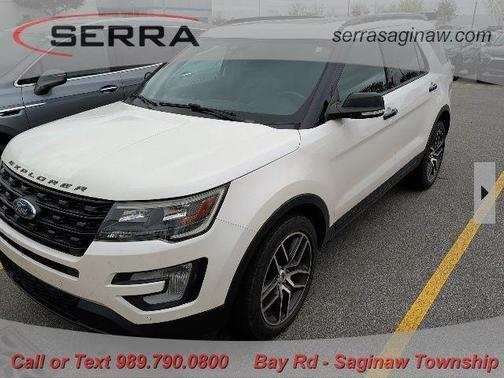 White Platinum Clearcoat Metallic 2016 Ford Explorer Sport
