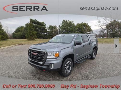 Satin Steel Metallic 2021 GMC Canyon AT4 w/Leather