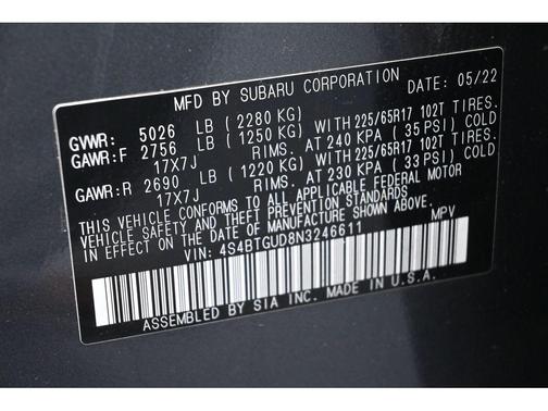 Magnetite Gray Metallic 2022 Subaru Outback Wilderness
