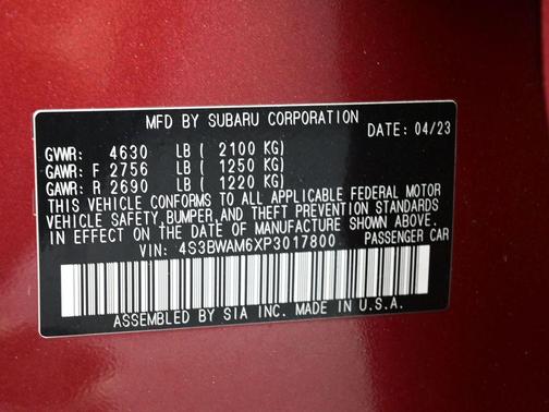 2023 Subaru Legacy Limited