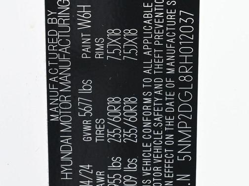 Serenity White 2024 Hyundai SANTA FE SEL 2.4