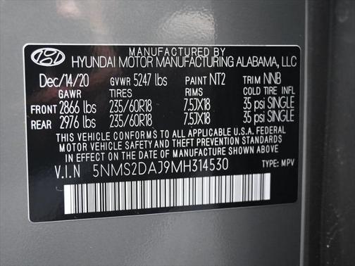 2021 Hyundai SANTA FE SEL 2.4