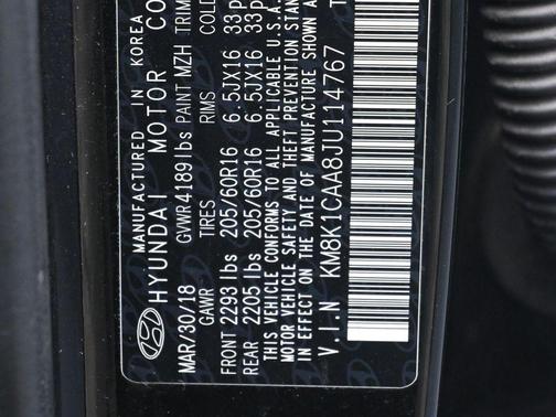 Ultra Black 2018 Hyundai KONA SE