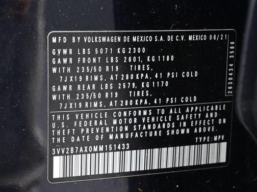 2021 Volkswagen Tiguan 2.0T SEL