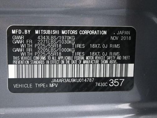 2019 Mitsubishi Outlander Sport 2.0 LE