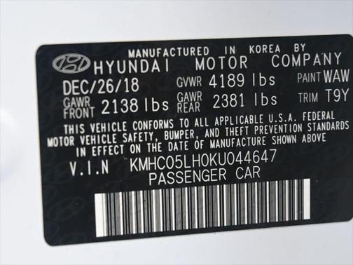 2019 Hyundai IONIQ EV Limited
