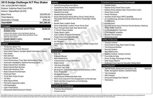 2015 Dodge Challenger R/T Plus
