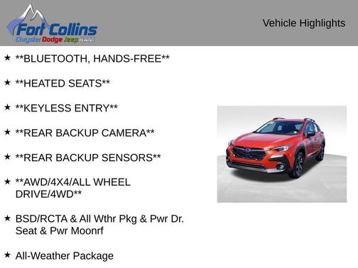 Sun Blaze Pearl 2025 Subaru Crosstrek Premium