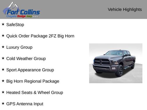 Granite Crystal Metallic Clearcoat 2017 RAM 2500 Big Horn Crew Cab 4x4 6'4' Box