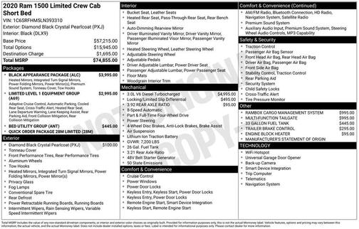 2020 RAM 1500 Limited